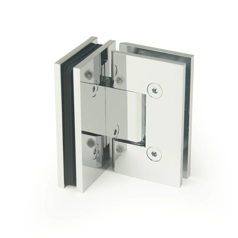 H10-Series Beveled Profile with Covers Glass to Glass 90° Square Profile Shower Door Hinges — H10DSA202N