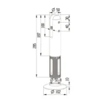 Post In-ground Glass Pool Fencing Spigot — LS-CRC — view 2
