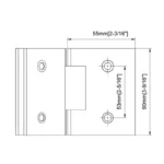H1-Series 135° Glass to Glass Square Profile Shower Door Hinges — H1ZB135 — view 2