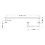 With Metal Washers Round Profile Pull & Towel Bar Combo 19*6/8*18/24 — YHCD-19x6/8x18/24 — view 2