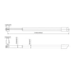 With Metal Washers Wall to Glass Round Support Bar & Accessories 300~500mm — SRP05-A01 — view 2