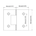 H10-Series Square Profile 180° Glass to Glass Shower Door Hinges — H10202E — view 2