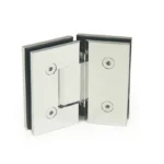H14-Series Gold Beveled Profile with Covers Glass to Glass 135° Square Profile Shower Door Hinges — H14202M — view 1