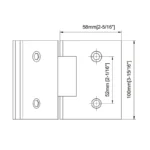 H10-Series Gold Beveled Profile with Covers Glass to Glass 135° Square Profile Shower Door Hinges — H10DSA202M — view 2