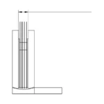 H8-Series Radius Corners Profile Glass to Wall Shower Door Hinges — H8CDA301NP — view 3