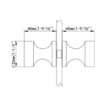 Back-to-Back Classic Shower Knob 32mm*40mm — NY10 — view 2