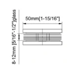 Square Glass Clamp — CV2201Z — view 3
