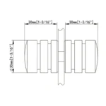 Back to Back Round Shower Knob 30mm*30mm — NY14 — view 2