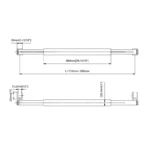With Metal Washers Glass to Glass Round Support Bar & Accessories 700mm — AJ01-A02 — view 2
