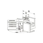 Square Top Rail 25x21mm Vertical Adjustable Joiner-Right — TR-VCAJ-R — view 2
