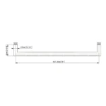 Mitered Corners Single-Sided Tubular Style Towel Bar 20*20*18/22/24 — FD-20×18/22/24 — view 2