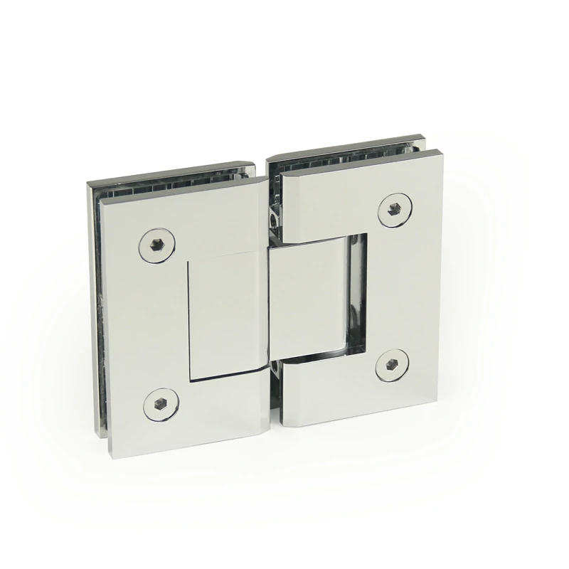 H4-Series Square Profile with Mesh 180° Glass to Glass Shower Door Hinges — H4202E