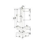 Square Floor-standing 2205 Stainless Steel Spigots — ASD-4 — view 2