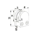Glass Clamps for 10mm Glass — L6003 — view 2