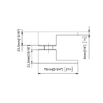 Back to Back Square Shower Knob 35mm*25mm*48mm — NF03 — view 2