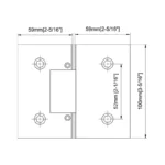 H10-Series Beveled Profile with Covers Glass to Glass 180° Square Profile Shower Door Hinges — H10DSA202E — view 2