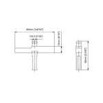Top Pivot Adapter Block for 1/2" Glass — ACEV32 — view 2
