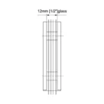 H32-Series Square Mount Pivot Shower Door Hinges — H32201T — view 3