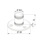 Column Base Connector — LS-NTR-R38.4-14 — view 2