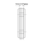 H32-Series Beveled Profile With Radius Corners Mount Pivot Shower Door Hinges — H32101T — view 2