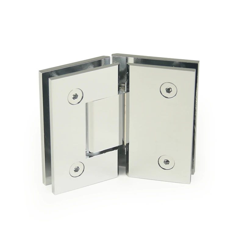 H8-Series Square Profile 135° Glass to Glass Shower Door Hinges — H8202M