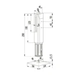 Square In-ground Frameless Glass Pool Fence Spigot — LS-NSC — view 2
