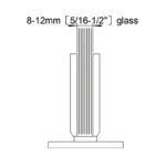 H1-Series Glass to Wall Square Profile Shower Door Hinges — H1201N — view 2