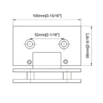 H10-Series Beveled Profile with Covers Glass to Glass 90° Square Profile Shower Door Hinges — H10DSA202N — view 2