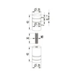 Glass Shower Screen Door Handle — SK-R25LB — view 2