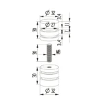 Glass Shower Door Handle — SK-R32 — view 2