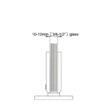 Beveled Profile with Covers "H" Full Back Plate Glass to Wall Shower Door Hinges — H10DSA201N — view 4