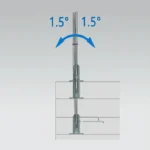 Zig-zag Stairs 12mm Glass Spigot — ADJ-STR-GS — view 2