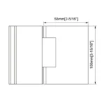 H10-Series Beveled Profile with Covers Black Square Profile 135° Glass to Glass Shower Door Hinges — H10CDA202M — view 2