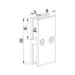 180 Degree Glass Clamp — L6018 — view 2