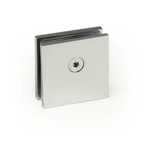 Mirror Chrome Finish Square Glass Clamp — CV3201Z