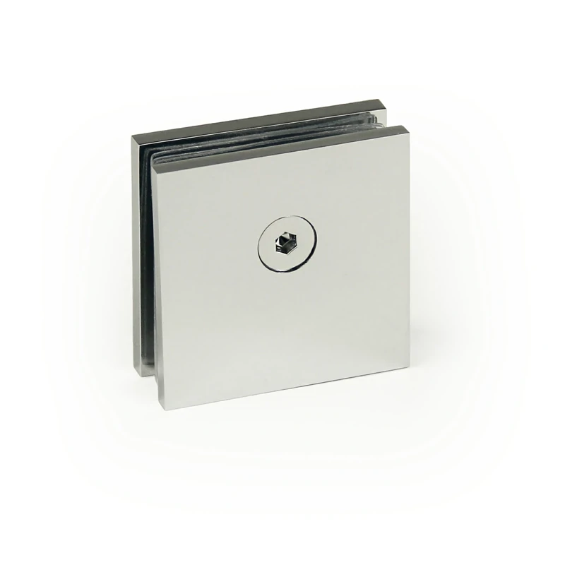 Mirror Chrome Finish Square Glass Clamp — CV3201Z