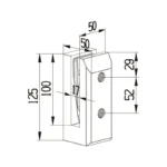 Wall Mounted Glass Spigot — ADJ-GW-GS — view 3