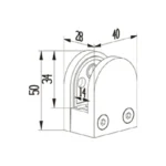 Glass Clamps 12mm — L6021 — view 2