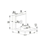 Shower Glass Brackets — SB-S90W10 — view 2
