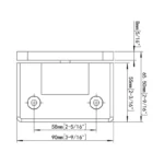 H1-Series Beveled Pivot Hinge Shower Door Hinges — H1101T — view 2