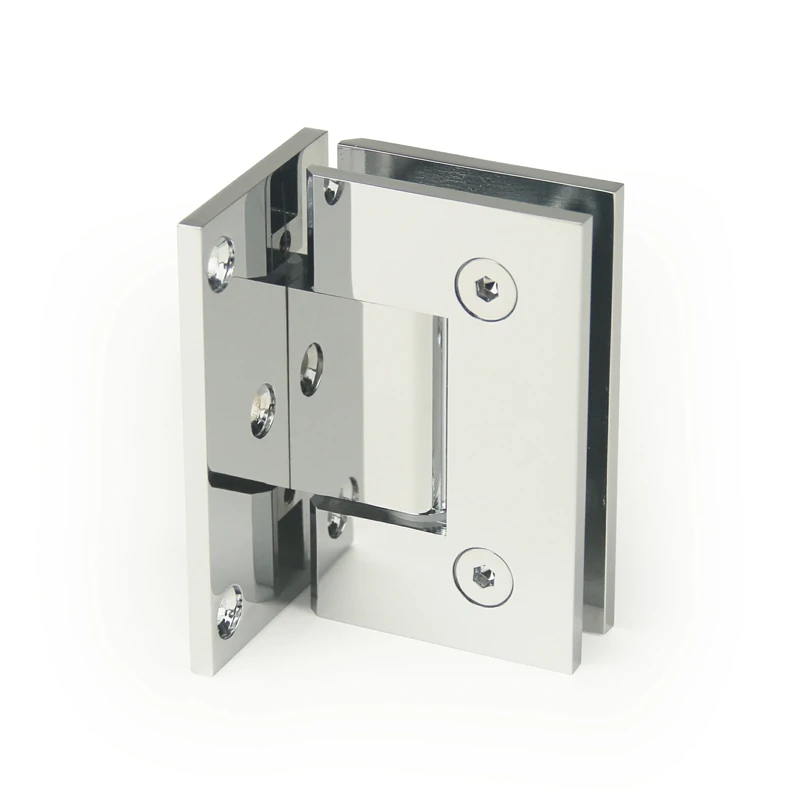 H8-Series Square Profile Glass to Wall Shower Door Hinges — H8201NP