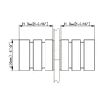 Back to Back Round Shower Knob 30mm*33mm — NY03 — view 2