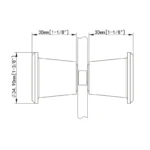 Back-to-Back Classic Shower Knob 35mm*30mm — NY26 — view 2