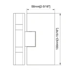 H10-Series Beveled Profile with Covers Square Profile 90° Glass to Glass Shower Door Hinges — H10CDA202N — view 2