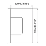 H8-Series Radius Corners Profile Glass to Wall Shower Door Hinges — H8CDA301NP — view 2