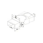 Square Top Rail 50mm x 25mm Left/Right Adjustable Connector — LS-8141750 — view 2