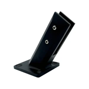 Angled Base Floor Black Glass Spigot — ADJ-BVL-GS