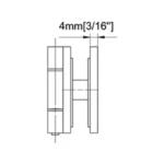 180° Adjustable Glass to Glass Radius Corners Profile Glass Clamp — CV1302EPA — view 3