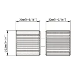 Helix Stripe Brass Back to Back Modern Shower Knobs — NY16 — view 2