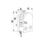 316 Stainless Steel Glass Clamps — XDCR200R — view 2